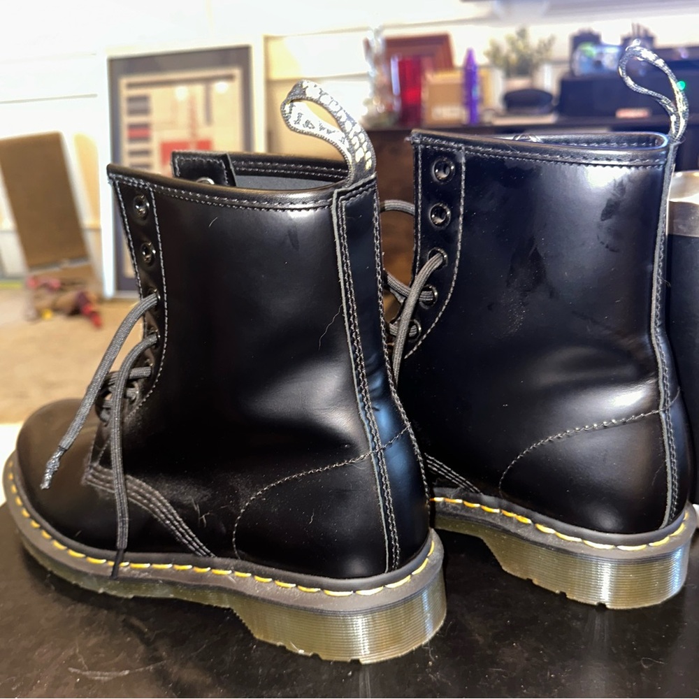 Dr. Martens Doc’s Originals Boots 1460 W Lace Up SMOOTH LEATHER Black SZ US L 9